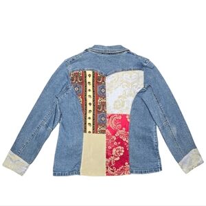 Y2K Mary Kate And Ashley Patchwork Denim Jacket Juniors Large
